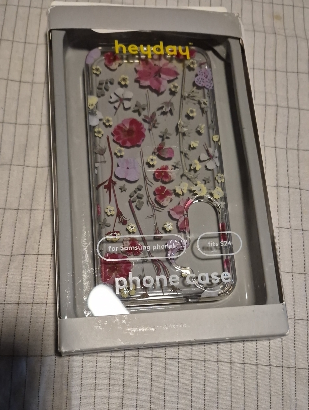 heyday Clear Multi Floral Phone Case for Samsung S24 - Pink and Cream Flowers